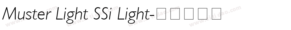 Muster Light SSi Light字体转换